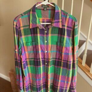 Ralph Lauren Button Down Shirt Relaxed Fit 100% Cotton. Size XL.